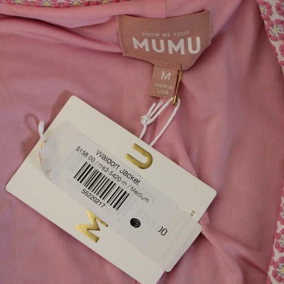 SHOW ME YOUR MUMU Pink Floral Blazer Skirt 2pc Set, Size Medium - Picture 14 of 16